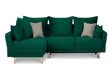 KONSIMO Ecksofa Dunkelgrün links
