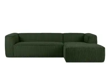 KONSIMO Ecksofa Dunkelgrün rechts