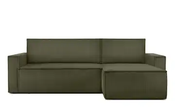 KONSIMO Ecksofa Schmale Armlehnen 246 cm Hellgrün