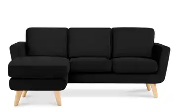 KONSIMO Ecksofa Schwarz links