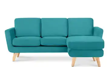 KONSIMO Ecksofa Türkis rechts