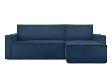 KONSIMO Ecksofa Schmale Armlehnen 246 cm Mitternachtsblau