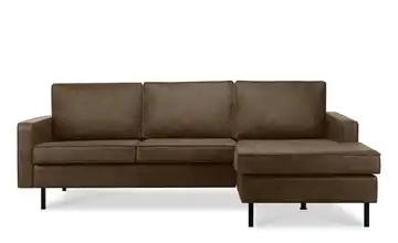 KONSIMO Ecksofa Dunkelbraun rechts