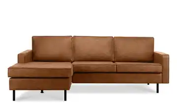 KONSIMO Ecksofa Cognacbraun links