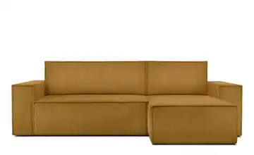 KONSIMO Ecksofa Breite Armlehnen 262 cm Gelb