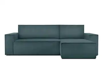 KONSIMO Ecksofa Breite Armlehnen 262 cm Blau