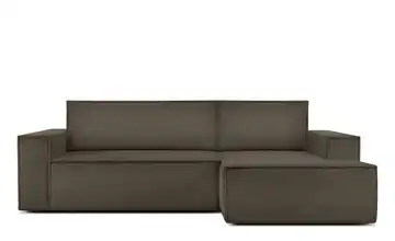 KONSIMO Ecksofa Napi Braun rechts
