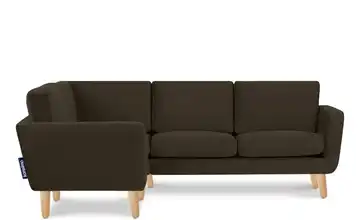KONSIMO Ecksofa Haselnussbraun links