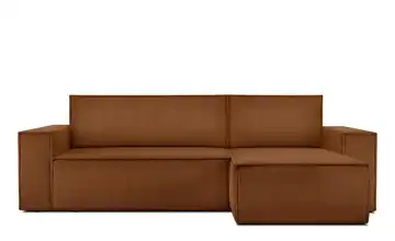 KONSIMO Ecksofa Breite Armlehnen 262 cm Dunkelorange