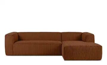 KONSIMO Ecksofa Dunkelorange rechts