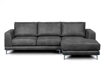 KONSIMO Ecksofa Dunkelgrau rechts