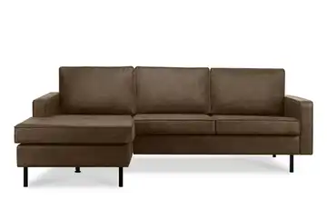 KONSIMO Ecksofa Dunkelbraun links