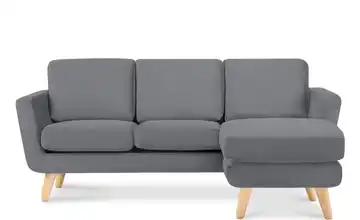 KONSIMO Ecksofa Grau rechts