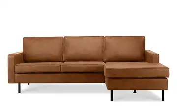 KONSIMO Ecksofa Cognacbraun rechts