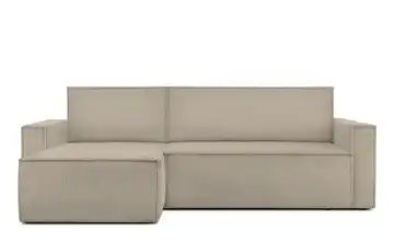 KONSIMO Ecksofa Schmale Armlehnen 246 cm Beige