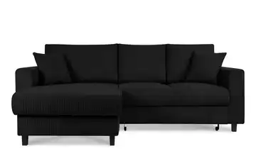 KONSIMO Ecksofa Schwarz links
