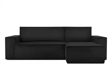 KONSIMO Ecksofa Breite Armlehnen 262 cm Schwarz