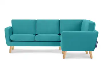 KONSIMO Ecksofa Türkis rechts