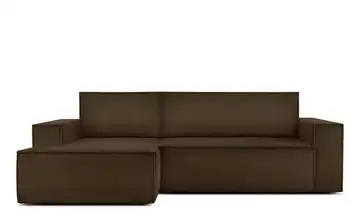 KONSIMO Ecksofa Napi Dunkelbraun links