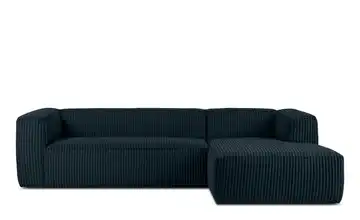 KONSIMO Ecksofa Dunkelblau rechts
