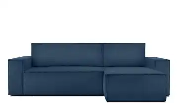 KONSIMO Ecksofa Breite Armlehnen 262 cm Mitternachtsblau