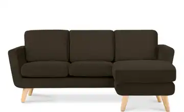 KONSIMO Ecksofa Haselnussbraun rechts