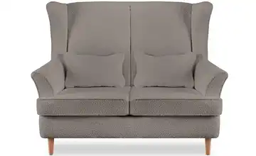 KONSIMO Einzelsofa Stralis Boucléstoff Dunkelbeige