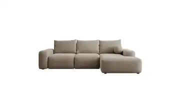 Ecksofa Hellbraun rechts