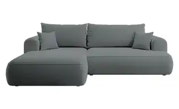 Ecksofa Dunkelgrau links