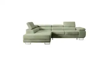 Ecksofa Salbeigrün links