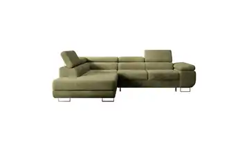 Ecksofa Moosgrün links