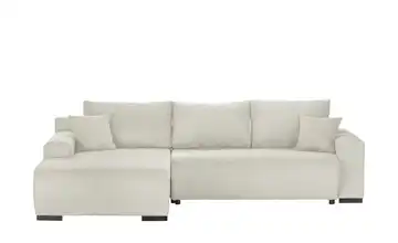 smart Ecksofa mit Schlaffunktion Nelly Beige links Cordstoff