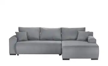 smart Ecksofa mit Schlaffunktion Nelly Dunkelgrau rechts Cordstoff