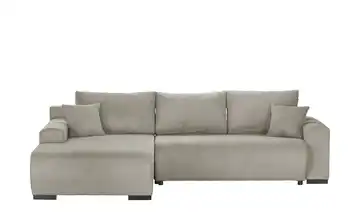 smart Ecksofa mit Schlaffunktion Nelly Schlamm links Cordstoff