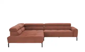Max Schelling Ecksofa verstellbare Kopfteile MS Verve Rotbraun links Erweiterte Funktion