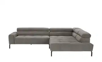 Max Schelling Ecksofa verstellbare Kopfteile MS Verve Grundfunktion Grau rechts