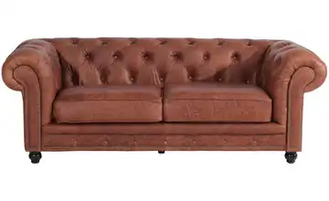 Max Winzer Chesterfieldsofa Cognacbraun