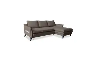 Miuform Ecksofa mit Schlaffunktion Charming Charlie Braun rechts
