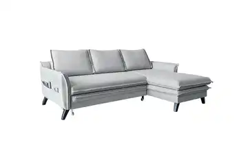 Miuform Ecksofa mit Schlaffunktion Charming Charlie Hellgrau rechts