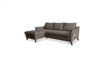 Miuform Ecksofa mit Schlaffunktion Charming Charlie Braun links