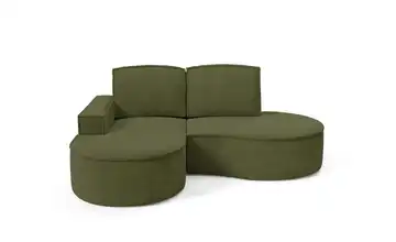 Ecksofa Flow links Grün