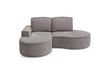 Ecksofa Flow links Grau