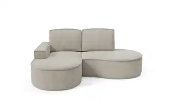 Ecksofa Flow links Hellgrau