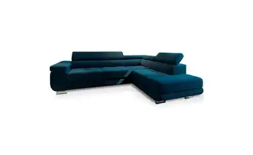 MASSENO Ecksofa Selva rechts Cyanblau