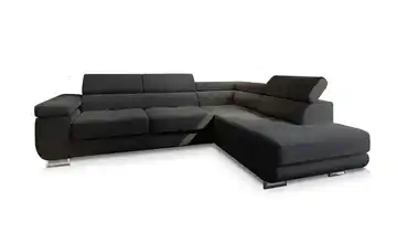 MASSENO Ecksofa Apiro Schwarz rechts