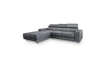 MASSENO Ecksofa mit Schlaffunktion Noto links Grau