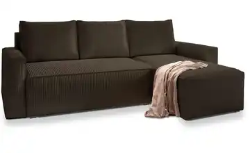 MASSENO Ecksofa Braun