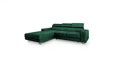 MASSENO Ecksofa Noto Flaschengrün links