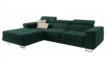 MASSENO Ecksofa Elma Flaschengrün links
