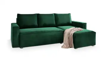 MASSENO Ecksofa Siles Flaschengrün